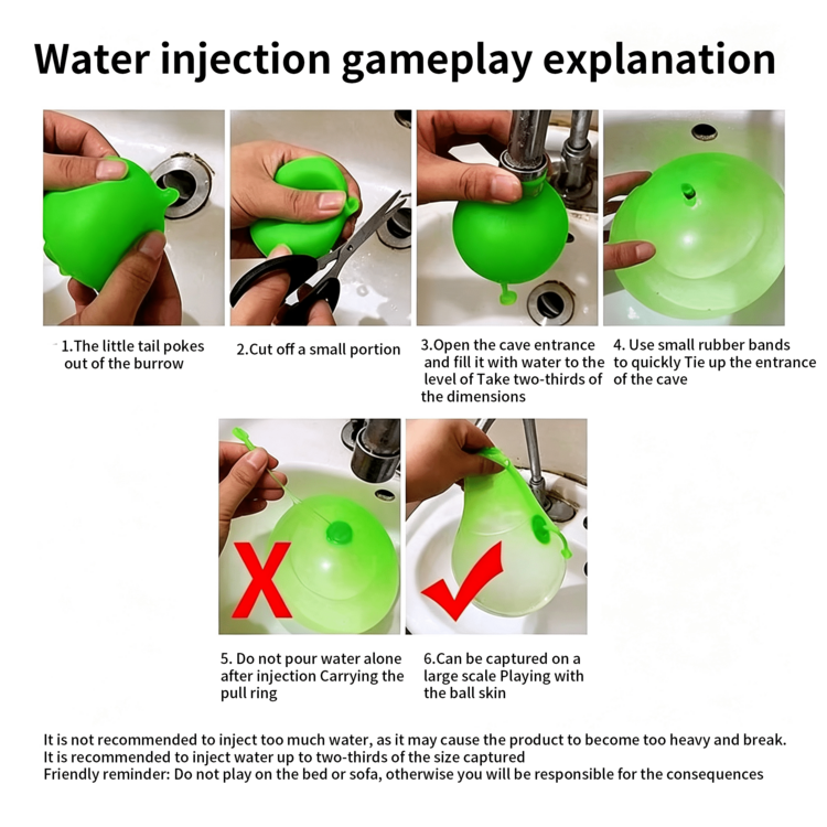 1個巨型充氣水球 透明注水氣球 耐用易充氣 軟橡膠水球 充氣道具 防漏設計 適用於花園、海灘與戶外娛樂 - 多色 - 查看 8