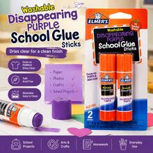 Elmer's 2pk Washable School Glue Sticks - Disappearing Purple - Round - View 1