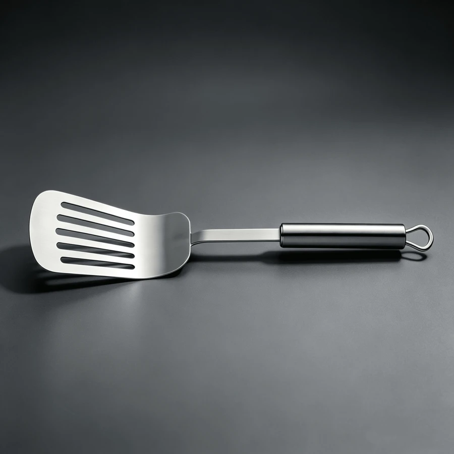 1 pieza de utensilio de cocina, superficie pulida, espátula conveniente para uso en cocina doméstica - Plateado - Ver 1