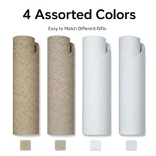 4pcs 4-Color Embossed Solid Color Wrapping Paper, Premium Cool & Warm Tone White Series Wrapping Paper, 44.5*76.2cm (17.5*30in), 120g Thickened Matte Premium Christmas Gift Wrapping Paper, Suitable For DIY Bouquets, Gift Boxes, Birthdays, Weddings, Parties And Holiday Packaging - SY-eFGH - View 10