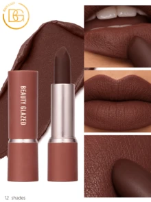 beauty glazed Set de Labiales Mate, Color Nude, Hidratante, de Larga Duración, Caja de Regalo Cosmética Resistente al Agua - #110 - Ver 1