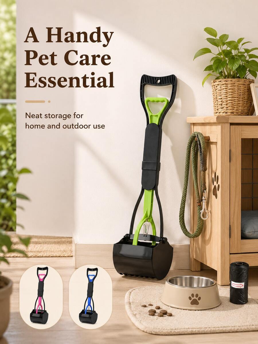 This Foldable Pet Poop Scooper Is Available In Multiple Colors, Allows You To Clean Up Pet Waste Without Bending Over, Frees Your Hands, Suitable For Backyard Lawns, Outdoor Walks And Daily Pet Cleaning