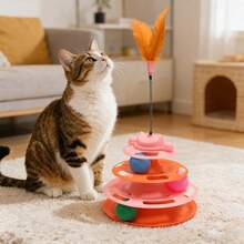 Cat Self-Entertainment Turntable Toy - Pet Self-Entertainment Device, 4-Layer Design, Versatile Play, Suitable For Cats To Entertain Themselves, Ideal Gift For Pet Lovers - View 9