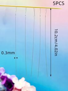 [5pcs/Pack]Threaded Twisted Beading Needles, 0.15-0.7mm 7 Sizes Available, Suitable For Bracelets, Necklaces And Other Beaded Jewelry Making - Threaded Twist Bead Needle - View 12