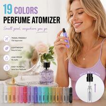 5/3/1pc 5ml Portable Fine Mist Sprayer, Valentine's Day Essential, With Plastic Base; Also Available 2/7/10/20/30pc Perfume Refillable Bottle Set, Portable Fine Mist Sprayer, Refillable Perfume - Multicolor - View 2