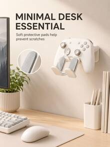 Universal Headphone Stand/Game Controller Stand, Multi-Function Self-Adhesive Plastic Wall Hook, Compatible With Switch And Game Controllers, Gaming Headphone Stand, Easy Install Self-Adhesive Desktop/Bedside/Sofa Mount - View 3