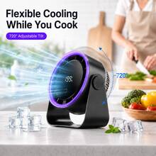 USB Rechargeable Desktop Fan, Portable Mini Desktop Fan, Six Adjustable Wind Speeds, Compact And Quiet, Suitable For Bedrooms And Office Desks. - Desktop Fan - View 3