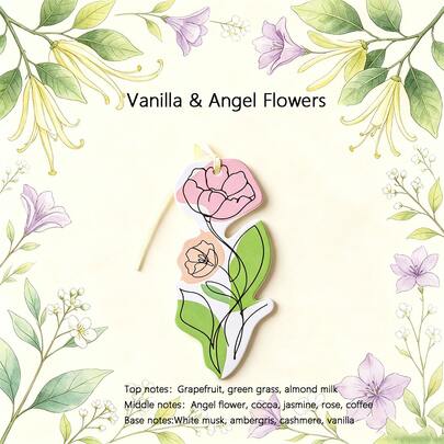 Two Pieces Floral Series Fragrance Cards, Suitable For Wardrobes, Vehicles, Bags And Decorative Necklaces. They Can Be Used For Deodorizing, Adding Fragrance And Decoration. They Are Ideal Gifts For Festivals.