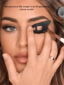1pc/2pcs Eye Makeup Brush/Eyeshadow Auxiliary Tool - Quick Makeup Template/Eyeshadow Mold, Suitable For Beginners, Easily Create Eye Makeup Anytime Anywhere, Suitable As Gift Or Travel Essential - A - View 2