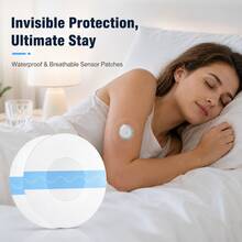 1 Set (10/20/30/40/50/100pcs) Freestyle Libre Sports Sensor Patches, Breathable Waterproof Adhesive Patches, Suitable For Climbing, Running And Other Sports, Sweat-Proof, Can Fix And Protect, Suitable For Gym Use - Clear - View 1