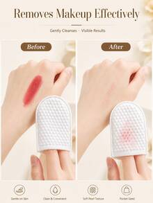 U-förmige Finger-Stil Make-up Entferner Pads, geeignet für Augen-, Lippen- und Gesichts-Make-up Entfernung. 3-in-1 Make-up Entferner und Reinigungspads, weiches und verdicktes Design. Geeignet zum Entfernen von Augen-Make-up, Lippenstift, Foundation und anderen Kosmetika. Beauty-Tool. - Übersicht 2