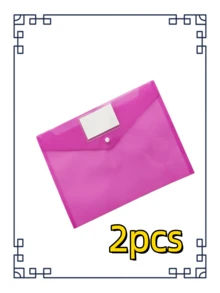 1 Set/2pcs Colorful Transparent Document Bags, Folders, Classification Storage Bags, Office File Bags, Receipt Storage Bags, Learning Material Bags, Suitable For Office, School, Home Classification Storage, Back To School Supplies - Multicolor - View 12
