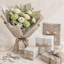 4pcs 4-Color Embossed Solid Color Wrapping Paper, Premium Cool & Warm Tone White Series Wrapping Paper, 44.5*76.2cm (17.5*30in), 120g Thickened Matte Premium Christmas Gift Wrapping Paper, Suitable For DIY Bouquets, Gift Boxes, Birthdays, Weddings, Parties And Holiday Packaging - SY-eFGH - View 3