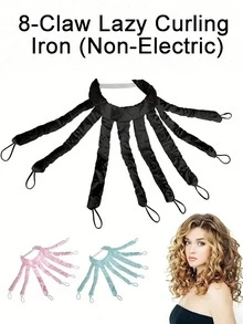 1pc 8-Tooth Heatless Hair Curler, Soft Wave Hair Band, Essential Hair Styling Tool And Accessory For Salon, Beauty Parlor And Travel; Back To School, Travel And Vacation Essential; Women Hair Stylist Accessory, Hair Styling Tool, Hair Accessory - Multiple Styles - View 4
