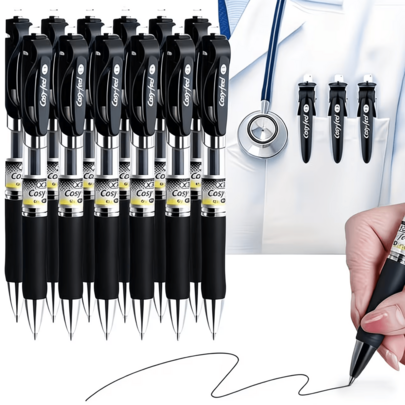 11 buah Pulpen Hitam Kapasitas Besar, Dirancang untuk Kantor dan Pelajar - 0,5mm Cepat Kering, Desain Pegangan Lembut Halus, Pulpen Ballpoint Kapasitas Besar, Pulpen Cepat Kering, Pegangan Lembut, Desain Pulpen Ergonomis, Sempurna untuk Mencatat dan Menulis, Perlengkapan Kantor dan Belajar yang Ideal, Hadiah Ulang Tahun, Natal, Halloween, Hari Valentine, Hadiah Tahun Baru dan Hadiah untuk Teman! Hadiah Paskah