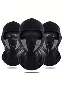 1/2/3/4/5pcs Mesh Breathable Full Face Balaclava, Ventilated Windproof Dustproof Motorcycle Helmet Liner Mask, Sweat-Absorbing Riding Neck Warmer Headgear, Suitable For Motorcycle And Racing - Multicolor - View 2