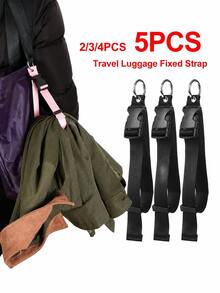 NYXIA 1/2/3/4pcs Travel Luggage Strap Clip Anti-Theft Hanging Buckle, Multifunctional Suitcase Jacket Holder Outdoor Backpack Fixed Strap, Portable Bag Clip - Multicolor - View 1