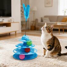 Cat Self-Entertainment Turntable Toy - Pet Self-Entertainment Device, 4-Layer Design, Versatile Play, Suitable For Cats To Entertain Themselves, Ideal Gift For Pet Lovers - View 8