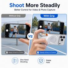 Magnetic Smartphone Camera Grip Handle, Portable One-Hand Phone Stabilizer Holder For Video Recording, Vlogging, Travel Photos, Outdoor Shooting & Content Creation - View 4