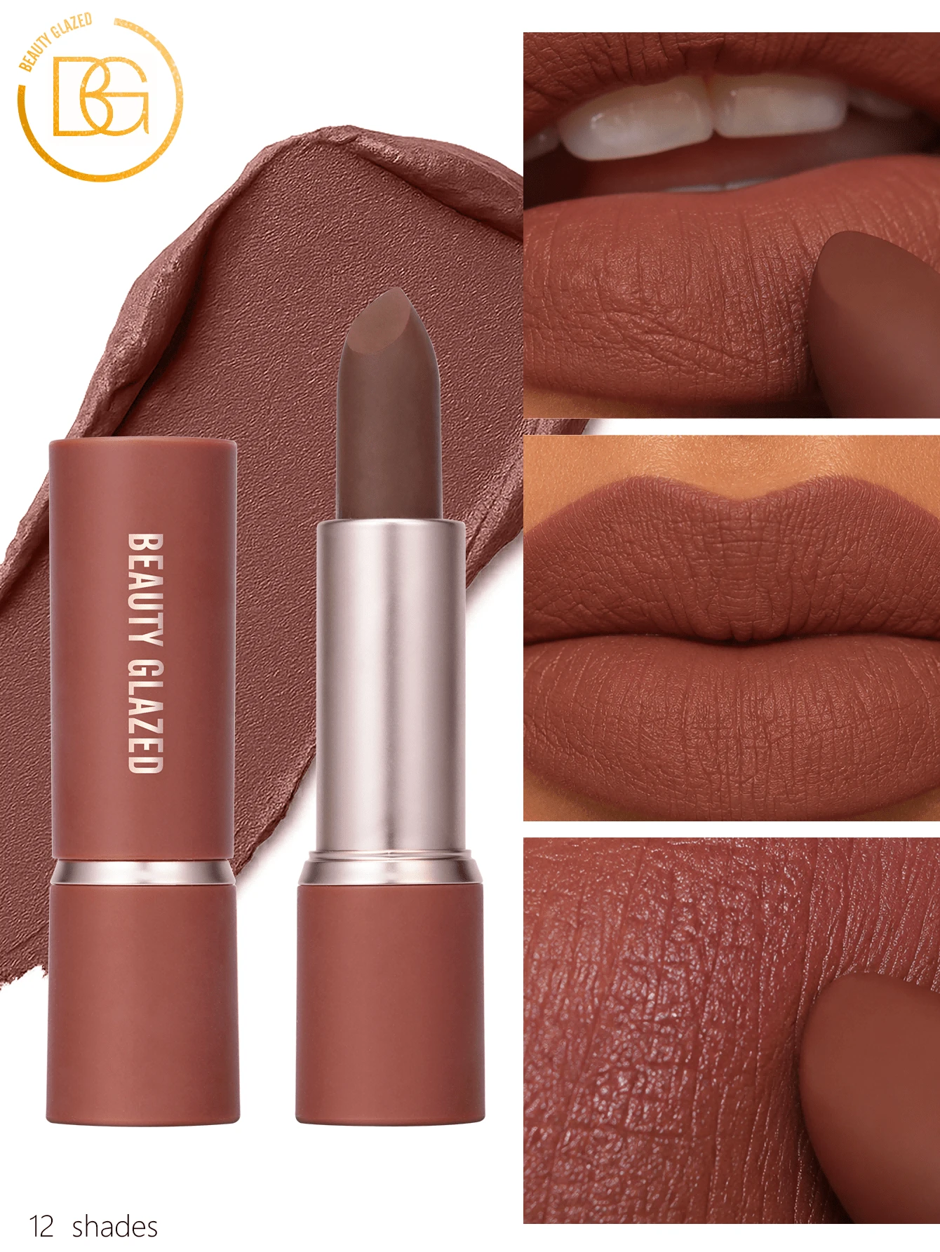 beauty glazed Matte Lipstick Set, Nude Color, Moisturizing, Long-Lasting, Waterproof Cosmetic Gift Box - #106 - View 1