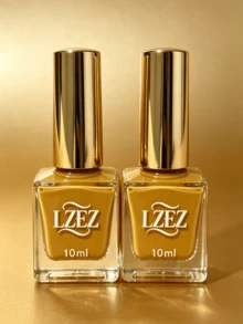 2瓶水性指甲油 LZEZ 新金色蓋 20ml 免烘烤可撕除 長效快乾 柔和色調 水性指甲油 可撕除快乾 多用途 日常配戴 - 芥末黃 - 查看 5