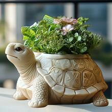 Tortoise Shaped Succulent Flower Pot Candle Cup Silicone Mold Large Tortoise Storage Cup Candle Cup Gypsum Mold Home Decor Ornament Mold Candle Cup Flower Pot Cement Concrete Mold Home Decor Garden Decor Gift - A - View 5