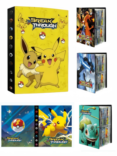 bandai Álbum de Tarjetas de Juego, Álbum de Almacenamiento de Tarjetas, Libro de Colección de Tarjetas, Monstruos de Bolsillo Mascota, 120 Tarjetas (Tarjetas No Incluidas)