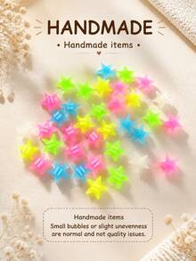 36/72/360pcs Bicycle Spoke Beads - Glowing Star-Shaped Wheel Hub Decoration, Suitable For Night Riding, Wheel Decoration, Cycling Enthusiast Gift, Summer Cycling Accessory (Handmade, Small Bubbles Or Slight Irregularities Are Normal And Do Not Affect Use) - Multicolor - View 8