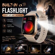 AQMWWG New Smart Watch, Wireless Call/Dialing, Multiple App Notifications, Music, Camera, Alarm, Flashlight Function, Customizable Wallpaper, Multiple Sports Modes, Daily Use And Holiday Gift, Birthday Gift. - View 3
