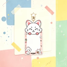 line friends EN K-Pop Cute Cartoon Acrylic Photocard Holder Keychain, Insert Card Photo Frame Bag Pendant, Portable ID Bus Card Protector, Fan Merch, Concert Gathering Decor, Birthday Gift, Holiday Party Favor & Daily Key Accessory - Multicolor - View 9