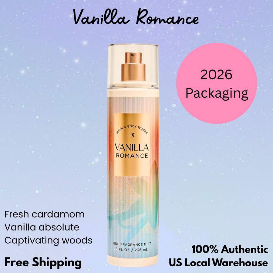 Bath & Body Works Bath And Body Works Fragrance Mist - Pack Of 1 (Full Size - 8 OZ) - 香草浪漫 - 查看 1