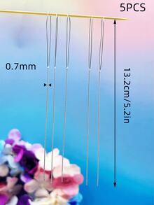 [5pcs/Pack]Threaded Twisted Beading Needles, 0.15-0.7mm 7 Sizes Available, Suitable For Bracelets, Necklaces And Other Beaded Jewelry Making - Threaded Twist Bead Needle - View 11