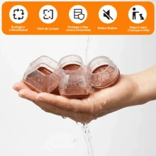 Protetor De Cadeira 16/32 Peça Silicone Móveis Pé De Mesa Qu Quadrado Médio 32 Unidades - Redondo Grande 32 Unidades - Visão 3