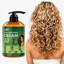 Creme Modelador de Cachos 10 em 1 - 9,46 Oz. Contém Alecrim, Óleo de Butternut, Óleo de Rícino e Outros Ingredientes Nutritivos, Controla Efetivamente o Frizz, Hidrata e Modela os Cabelos, Proporciona Fixação Elástica Duradoura. Adequado para Cabelos Ondulados e Cacheados: Volumizador, Hidratante, Brilhante, Elástico, Uma Escolha Ideal para Modelagem Diária - Traje formal - Visão 6