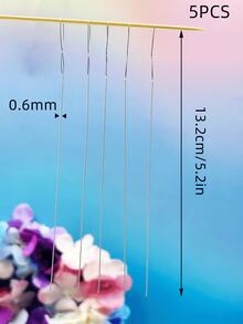 [5pcs/Pack]Threaded Twisted Beading Needles, 0.15-0.7mm 7 Sizes Available, Suitable For Bracelets, Necklaces And Other Beaded Jewelry Making - Threaded Twist Bead Needle - View 10