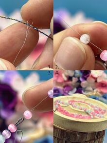 [5pcs/Pack]Threaded Twisted Beading Needles, 0.15-0.7mm 7 Sizes Available, Suitable For Bracelets, Necklaces And Other Beaded Jewelry Making - Threaded Twist Bead Needle - View 7