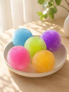 1pc Shapeable Non-Rebounding Snowball Toy, Textured Round Design, Suitable For Children 3 Years And Above, Perfect As Party Favor Filler, Christmas, Halloween, Birthday Holiday Gift, Suitable For Home And Party Activities - Smoothie Maker - View 2