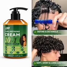 Creme Modelador de Cachos 10 em 1 - 9,46 Oz. Contém Alecrim, Óleo de Butternut, Óleo de Rícino e Outros Ingredientes Nutritivos, Controla Efetivamente o Frizz, Hidrata e Modela os Cabelos, Proporciona Fixação Elástica Duradoura. Adequado para Cabelos Ondulados e Cacheados: Volumizador, Hidratante, Brilhante, Elástico, Uma Escolha Ideal para Modelagem Diária - Traje formal - Visão 9