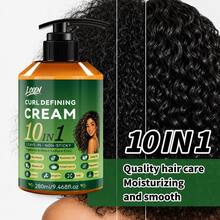 Creme Modelador de Cachos 10 em 1 - 9,46 Oz. Contém Alecrim, Óleo de Butternut, Óleo de Rícino e Outros Ingredientes Nutritivos, Controla Efetivamente o Frizz, Hidrata e Modela os Cabelos, Proporciona Fixação Elástica Duradoura. Adequado para Cabelos Ondulados e Cacheados: Volumizador, Hidratante, Brilhante, Elástico, Uma Escolha Ideal para Modelagem Diária - Traje formal - Visão 7