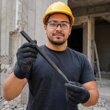 Heavy-Duty Hex Shank Point Chisel For Breaking Concrete, Brick, And Stone - A - View 3