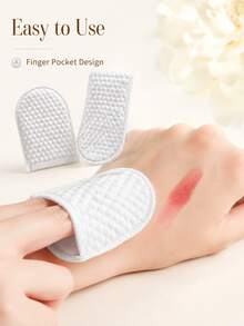 U-förmige Finger-Stil Make-up Entferner Pads, geeignet für Augen-, Lippen- und Gesichts-Make-up Entfernung. 3-in-1 Make-up Entferner und Reinigungspads, weiches und verdicktes Design. Geeignet zum Entfernen von Augen-Make-up, Lippenstift, Foundation und anderen Kosmetika. Beauty-Tool. - Übersicht 5