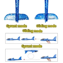 48cm Foam Airplane, 2 Flight Modes, Manual Throw Game And Outdoor Gliding Model, Indoor And Outdoor Use, Ideal Christmas And Halloween Gift (Random Color) - Multicolor - View 4