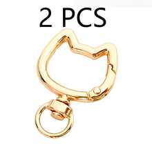 2/3/4pcs Rotating Cat Keychain Zinc Alloy Bag Hardware Spring Clasp Metal Ring Open Spring Loop, Perfect For DIY, Jewelry Metal Keychain Metal Shape Spring Clasp, Outdoor Metal Keychain Key Chain Bag Clip Hook Dog Chain Clasp Suitable For Phone Bag Keychain Hook Clasp Bag Hanging Hook, Handmade DIY Accessories, Halloween, Christmas - Multicolor - View 11