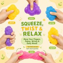 1pc Bright Cloud Shaped Squeeze Toy, Stress Relief And Sensory Play Fidget Toy, Cute Pocket Desktop Toy, Suitable For School Office Home Relaxation, Classroom Prizes, Party Favors, Children Teens Adults Birthday Christmas Easter Halloween Gifts - Multicolor - View 7