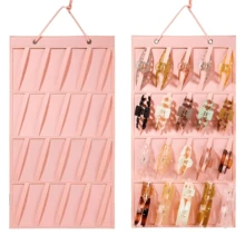 1pc Wall-Mounted Clip Storage Device For Home Use, Felt Hair Accessory Hanging Bag, Hair Clip Storage, And Hanging Jewelry Organizer. - Multicolor - View 2