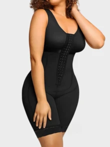 1 Pc Women Plus Size Colombian Body Shaper , Tummy Control Shapewear, Butt Lifter Bodysuit, Slimming Jumpsuit ,Corset Top,For Various Occasions ﻿ - Black - View 3