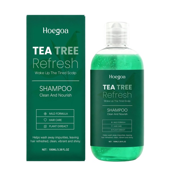 Hoegoa Tea Tree Essence Shampoo Gentle Cleansing Hair Volumizing Smooth Shiny Scalp Care Shampoo