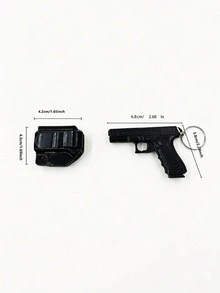 Detachable Mini Stylish Gun Model Keychain. It's Perfect For Outdoor Activities And Also A Versatile Accessory For Backpacks, Cars, And Other Items. This Creative And Novel Pendant Makes A Great Holiday/Birthday Gift. - Multicolor - View 10