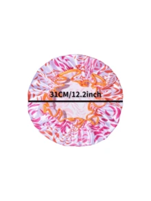 1pc Extra Large Women's Black & White Shower Cap, Double Layer PEVA Hair Cap, Shower Accessories - View 10