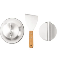 3-Piece Stainless Steel BBQ Tool Set, Portable Cooking Tools, Perfect For Outdoor Grilling, Camping And Backyard Use, Great Gift For Father's Day, Christmas And Halloween - A - View 13